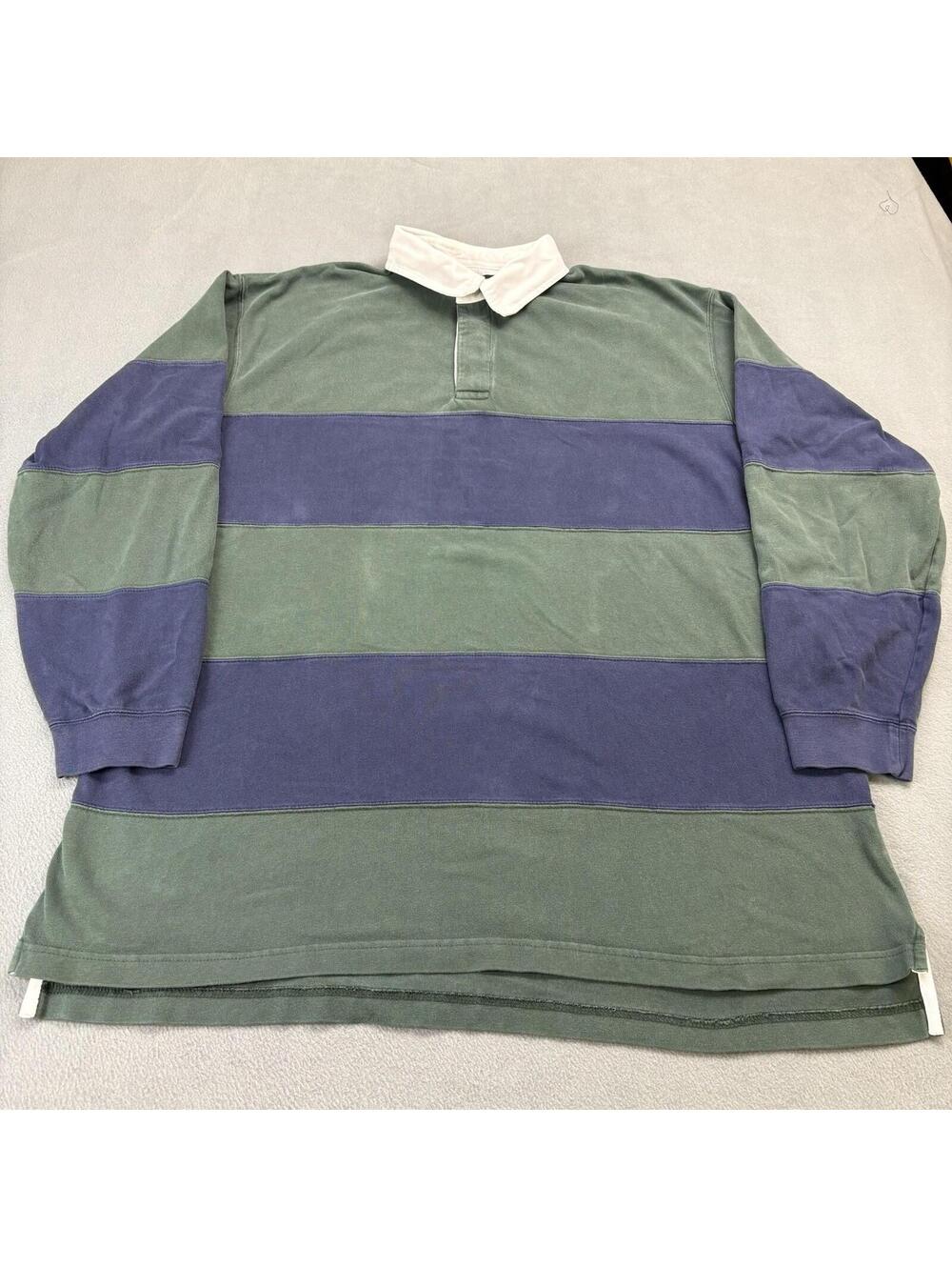Vintage Croft And Barrow Striped Rugby Polo Size XLT
